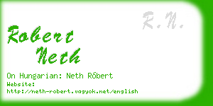 robert neth business card